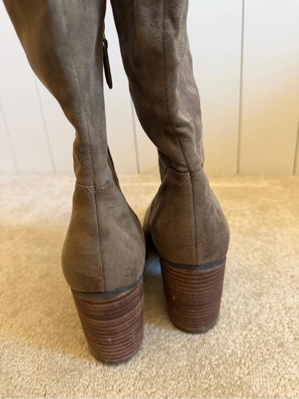 Nordstrom Taupe Suede Over-the-Knee Boots